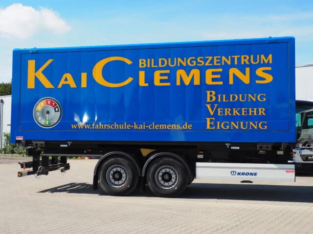 5 X Krone Box Carrier Zentralachsanhänger-Dortmund-Fahschule-Clemens